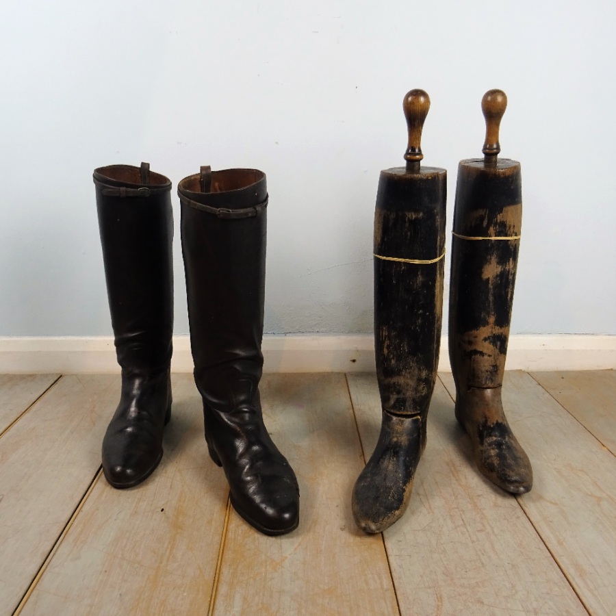 Pair of Edwardian Leather Riding Boots